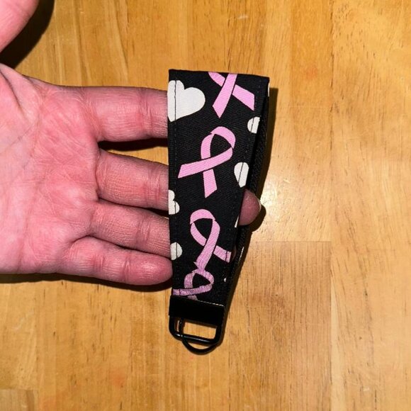 Wide Not So Mini Fabric Key Fob Wristlet Wide Keychain - Picture 1 of 3